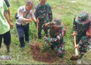 150 Pohon Keras Berbuah ditanam Anggota TNI Koramil 08/Mande Dipinggir Waduk Cirata