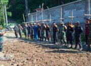 Wujudkan Lingkungan Bersih Danramil Darangdan Bersama Muspika Lakukan Karya Bhakti