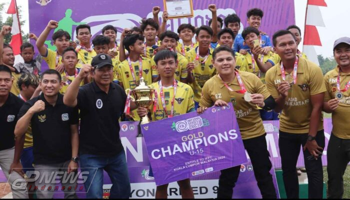 Tim Sepak Bola Binaan Polres Purwakarta Raih Juara 1 Dalam turnamen U15 FJL National Series 2023