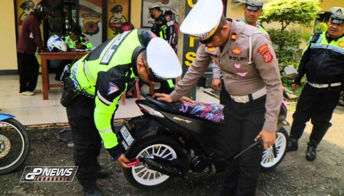 Pemkab Dukung Satlantas Polres Purwakarta Tertibkan Knalpot Brong
