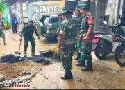 Antipasi Dan Terus Menerus Kodim 0619 Bersama Masyarakat Membersihan Drainase Di Saat Musim Penghujan