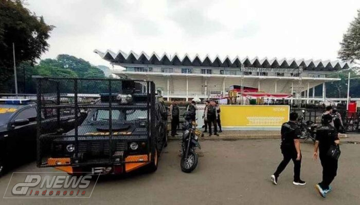Polisi Siagakan Kendaraan Taktis Untuk Pengamanan Debat Pilpres