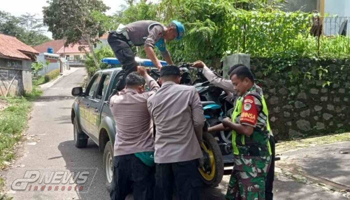 Penertiban 52 Unit Kendaraan Dengan Knalpot Brong Di SMKN Talaga
