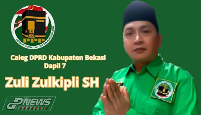 Zuli Zulkipli SH Caleg DPRD Kabupaten Bekasi dapil 7 partai PPP Nomor Urut 2, dengan Moto Menyambut Kemenangan 14 Februari 2024