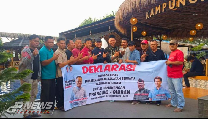Deklarasi Relawan Tegak Lurus 08 DPC Kabupaten Bekasi Masyarakat Sumbagsel Satu Suara untuk Prabowo Gibran