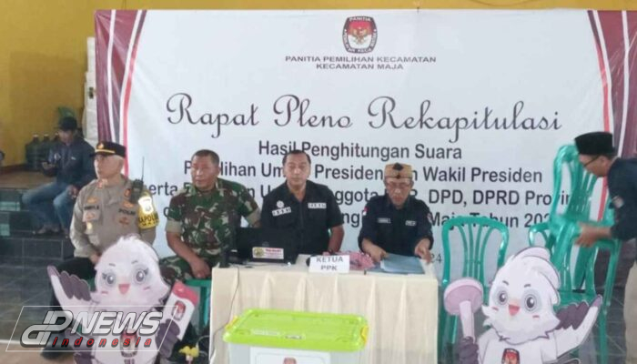 Danramil 1702 Maja Hadiri Rapat Pleno Rekapitulasi Penghitungan Suara Pemilu Tahun 2024