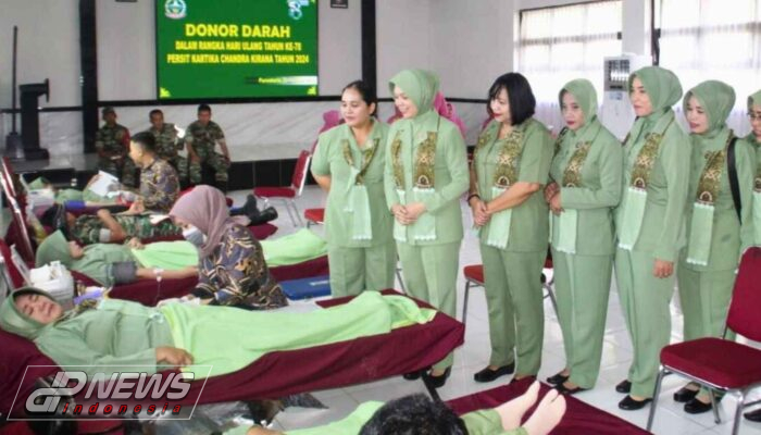 HUT ke 78 Persit Kartika Chandra Kirana Tahun 2024, Gelar Donor Darah