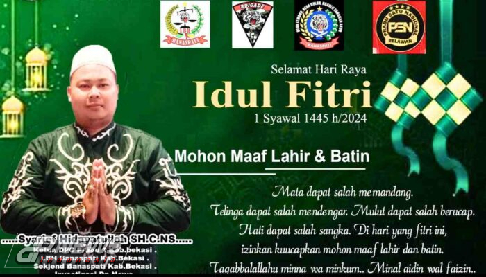 DPC Prabu Ormas Banaspati Mengucapkan Selamat Hari Raya Idul Fitri 1445 H