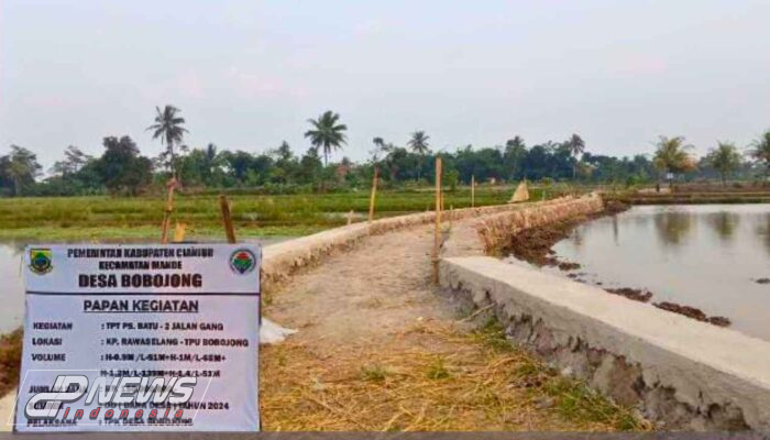 Pemdes Bobojong Mande, Realisasikan Pembangunan TPT Menuju Pemakaman Umum