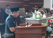Sekda Norman Nugraha Sampaikan Penjelasan Bupati terhadap Ranperda tentang RPJPD 2025-2045 pada Rapat Paripurna Tingkat I DPRD Purwakarta