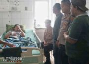 Bentuk Kepedulian Pimpinan Kepada Anggota Kapolsek Maja Jenguk Anggotanya Yang Sakit