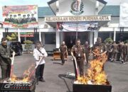 Sitaan 44 Kasus Narkoba, Kejari Adakan Pemusnahan Di Depan Kejaksaan Purwakarta