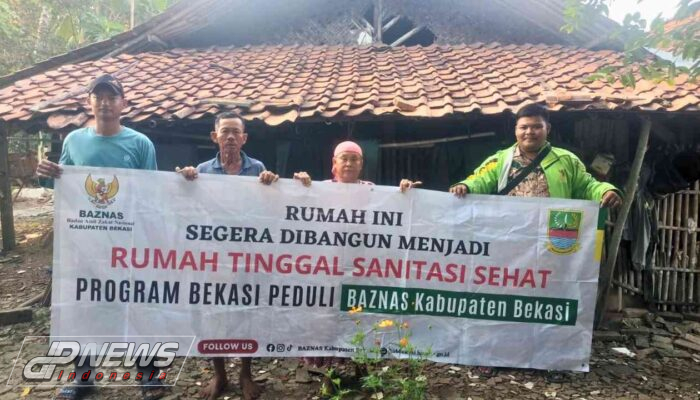 Baznas Kabupaten Bekasi Bangun Rumah Layak Huni Untuk Warga Desa Cipayung