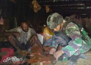 Satgas Mobile Yonif 323 Buat Terang Honai Warga Papua