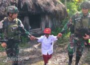 Peringatan Hari Anak Nasional Satgas Yonif 323 Buaya Putih