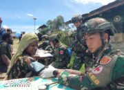 Satgas Yonif 323 Buaya Putih Gelar Pengobatan Gratis di Pedalaman Papua