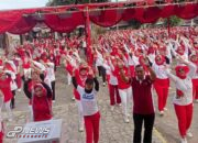 Semarak Puncak Acara Peringatan HUT RI Ke 79 Di Kecamatan Maja di Isi Dengan Kegiatan Senam dan Tablig Akbar