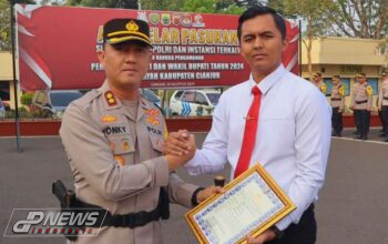 Polres Cianjur Gelar Apel Pemberian Penghargaan Kepada Personel Berprestasi