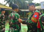Prajurit Satgas Pamtas Yonkav 12/BC Laksanakan Upacara Kenaikan Pangkat