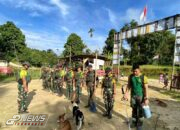 Warga Kamat Antusias Kerja Bakti Bersama Habema