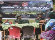 Peringati HUT TNI Ke-79, Satgas Yonif 323 Gelar Pelayanan Kesehatan dan Berbagi Pakaian