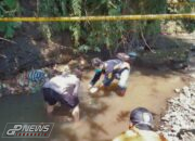 Polsek Cilaku Cek TKP Penemuan Mayat Laki-laki di Sungai Cijati