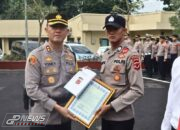 Polres Cianjur Gelar Upacara Korps Raport Kenaikan Pangkat dan Pemberian Penghargaan