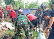 Danposramil 1701 Majalengka Pimpin Pembersihan Sampah Di Kelurahan Cikasarung