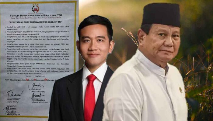 Presiden Prabowo Subianto Tolak Pemakzulan Gibran Dari Wakil Presiden
