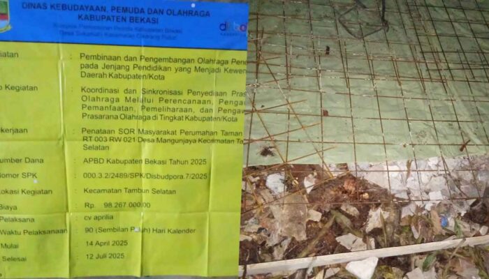 Penataan SOR Mangunjaya Tamsel Diduga Kuat Jadi Bancakan Oknum Kontraktor Nakal
