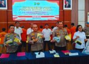 Konferensi Pers Polsek Cikarang Timur, Ungkap Sindikat Pencurian Kendaraan Bermotor