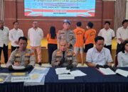 Konferensi Pers Polres Metro Bekasi Ungkap Kasus Penipuan dan Penggelapan Tenaga Kerja