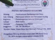 ‎Dugaan Penyimpangan Dana Ketahanan Pangan Dan Saluran Drainase Desa Gunungwangi Tidak Sesuai Spesifikasi