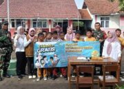 Danposramil Peltu Gatot Hadiri Pemeriksaan Kesehatan Gratis dan Imunisasi MR-HPV di SD Karyamukti