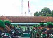 Tegaskan Nilai Nasionalisme Dalam Upacara Bendera di Halaman Makodim 0617/Majalengka