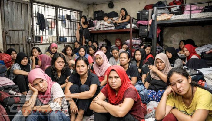 Jerit Dibalik Janji, Puluhan TKW Ilegal Di penampungan Timur Tengah