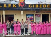 Polsek Cibeber Bagikan 250 Paket Takjil Gratis di Pasar Cibeber, Lepas Purna Tugas Anggota