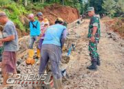 Meskipun Jauh dari Keluarga, Satgas TMMD ke-127 Kodim 0617/Majalengka Tetap Semangat Bangun TPT