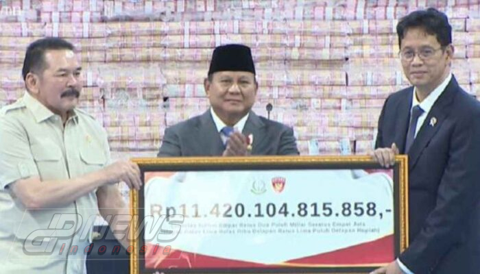 Prabowo Saksikan Penyerahan Rp 10,27 Triliun Hasil Kerja Satgas PKH ke Kas Negara