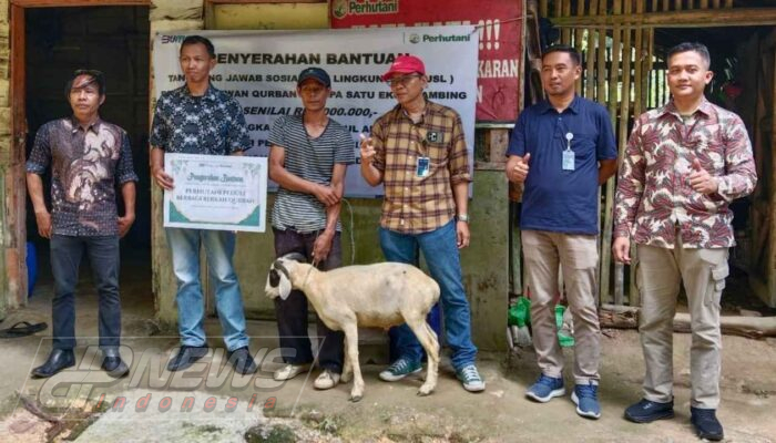 Perhutani KPH Cianjur Tebar Keberkahan Idul Adha untuk Penyadap Getah Pinus