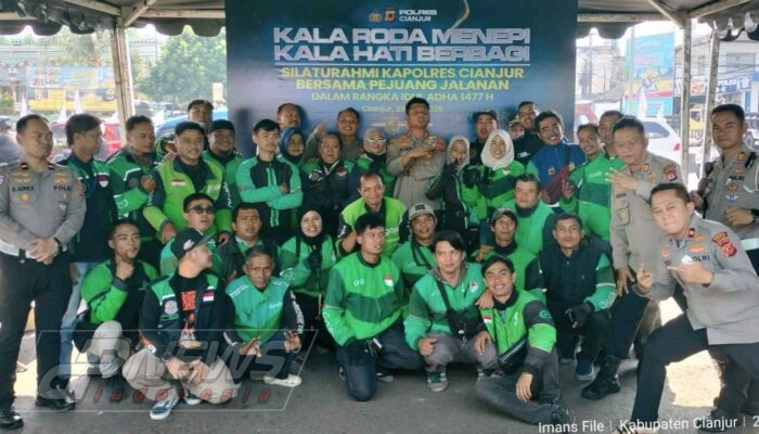 Ratusan Ojol Cianjur Bersilaturahmi dengan Polres, Keluhan Knalpot Brong Jadi Sorotan