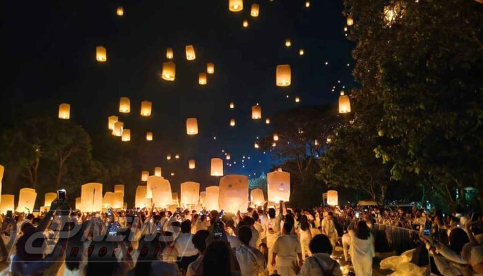 Ribuan Lampion Terbang Hiasi Langit Borobudur pada Perayaan Waisak 2026