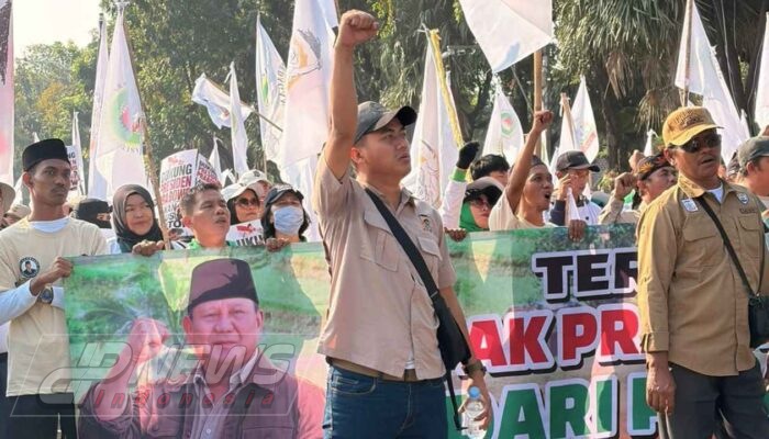 Usung Tagline ‘Jaga Prabowo, Jaga Indonesia’, Ratusan Petani Cianjur Ikuti Aksi Damai Nasional