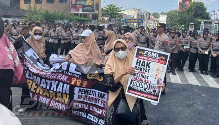 Safari Politik Jokowi di Lampung Diwarnai Aksi Demo Terkait Polemik Ijazah