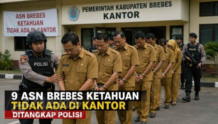 9 ASN Pemkab Brebes Ditangkap Polres karena Absen Palsu Meski Tak Hadir di Kantor