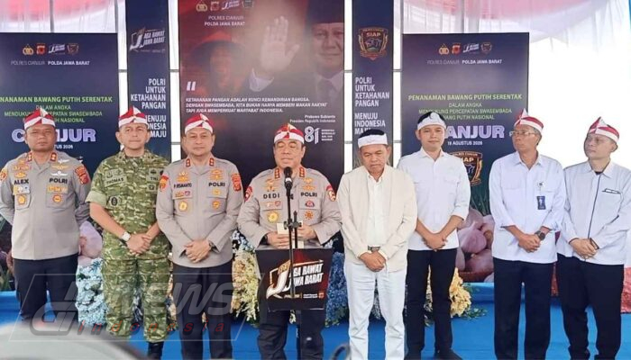 Polri Dorong Percepatan Swasembada Bawang Putih 2029, Penanaman Serentak Digelar di Cianjur
