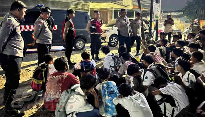 Polsek Cikarang Utara Gagalkan Tawuran, Puluhan Remaja Diamankan