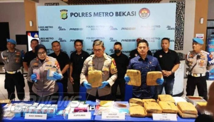 Polres Metro Bekasi Ungkap Peredaran Narkotika, 12 Tersangka Diamankan