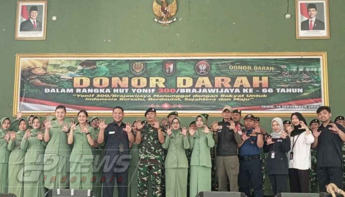 HUT ke-66, Yonif 300/Brajawijaya Donorkan Darah, Stok PMI Cianjur Hanya Cukup 1-2 Hari