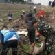 Satgas Citarum Harum dan Warga Angkat 30 Kubik Eceng Gondok di Dermaga Calingcing
